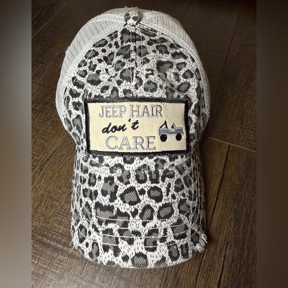Leopard Print Women's Patch Hat - image 1